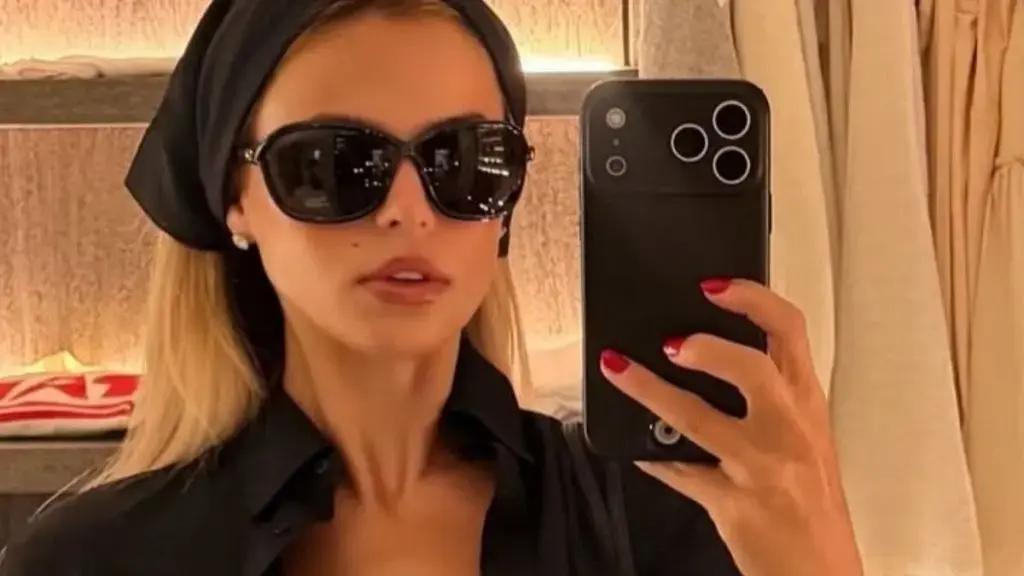 Brooks Nader Wears Bold Leopard Print in Saint-Tropez