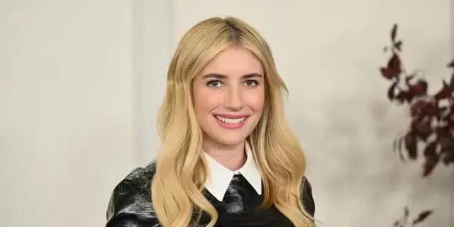 Emma Roberts Opts for Unconventional Black Wedding Gown