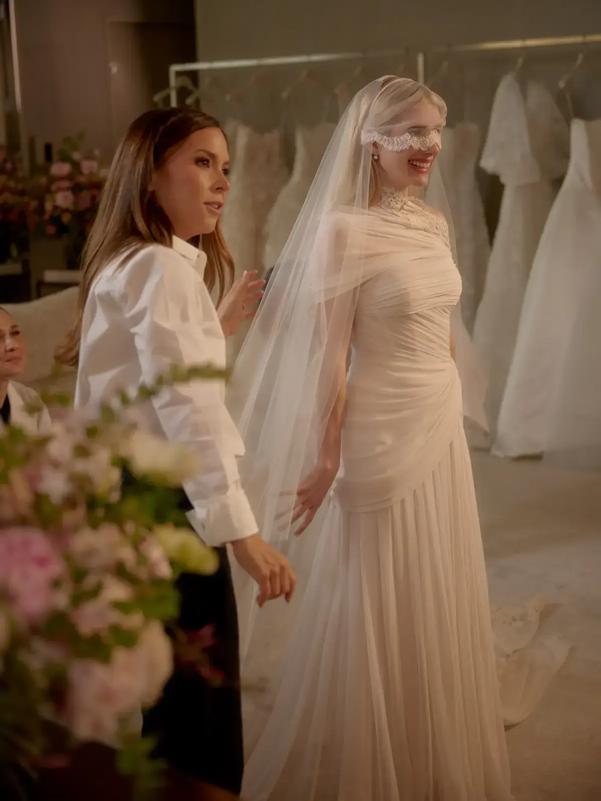 Emma Roberts Ties the Knot in Stunning Monique Lhuillier Gown