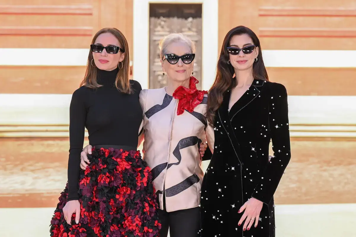 Glamorous Floral Fashion: The Ladies of "The Devil Wears Prada 2" Shine in London