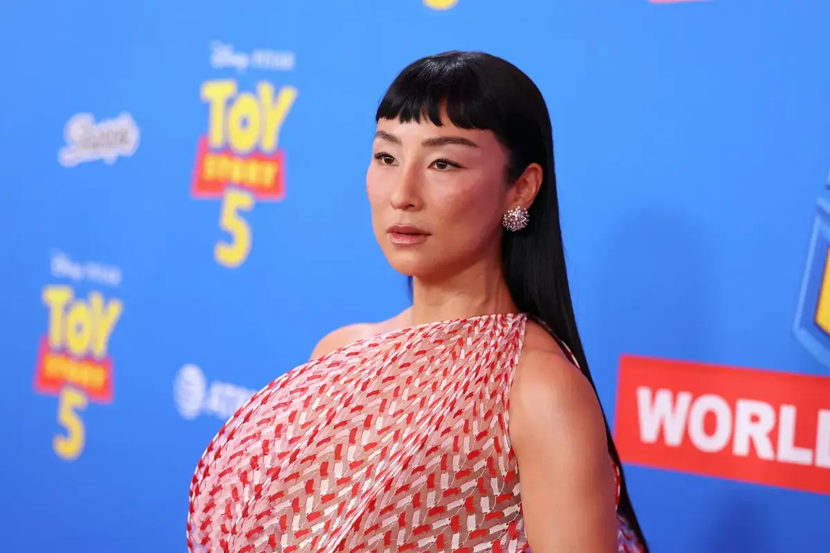 Greta Lee Shines in Dior Couture at Toy Story 5 Premiere