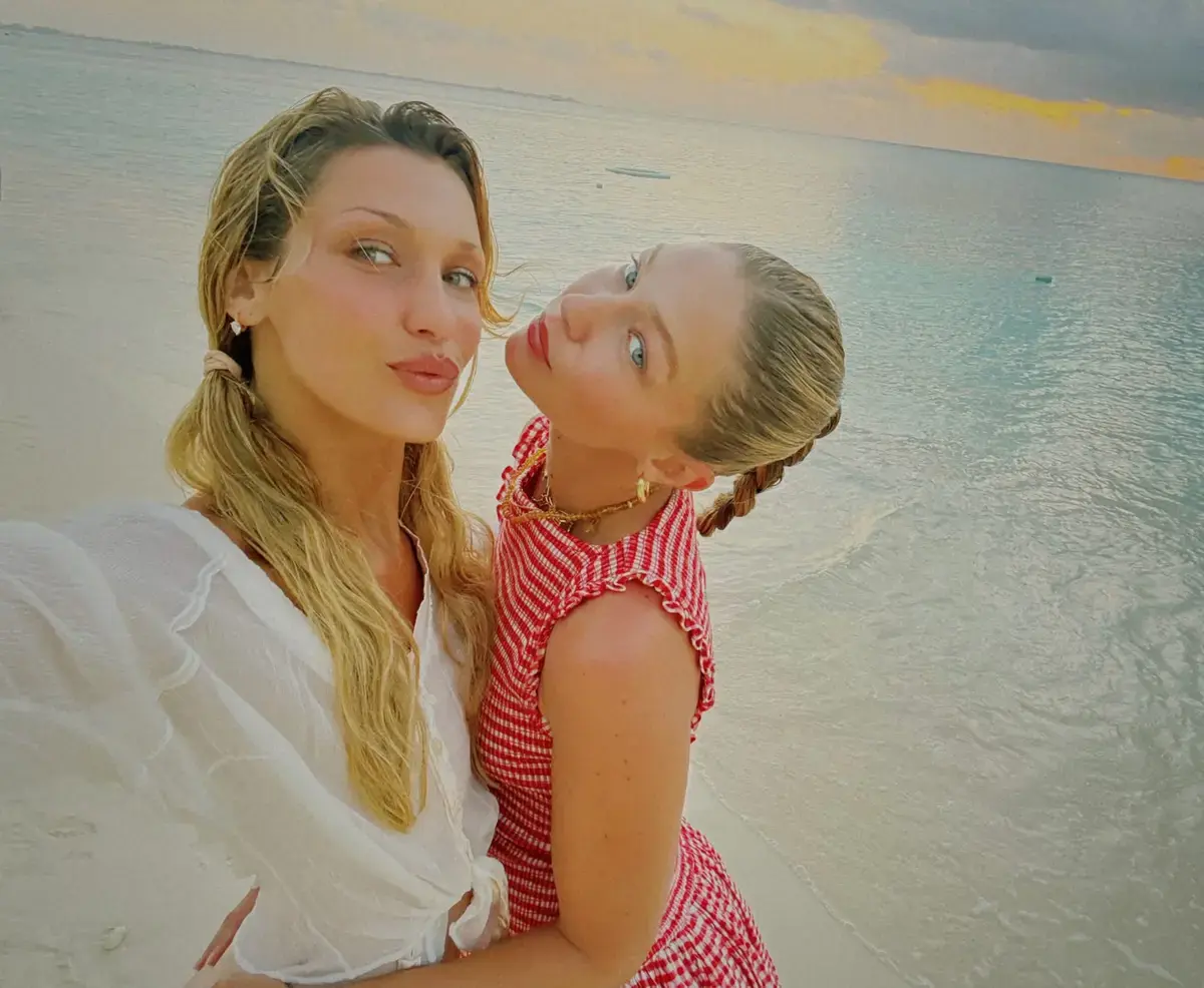 Hadid Sisters Sport Matching Blonde Hair on Family Vacation
