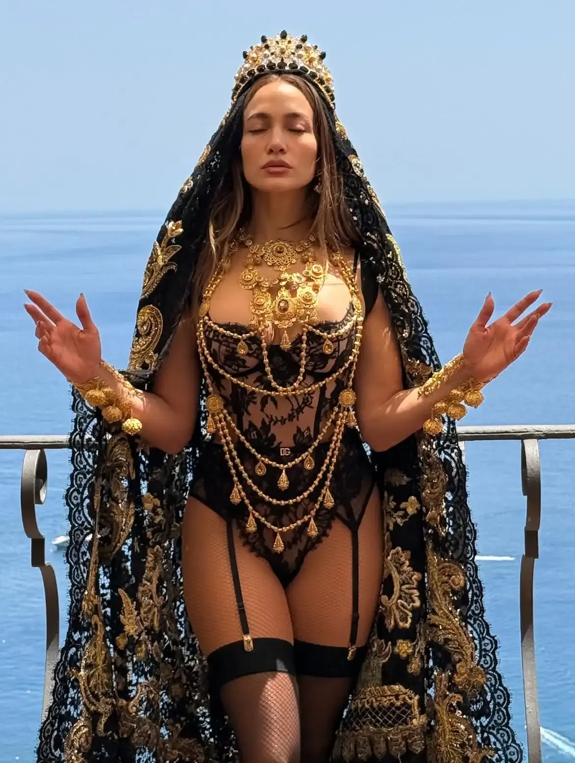 Jennifer Lopez Stuns in Regal Gold for Early Birthday Celebration