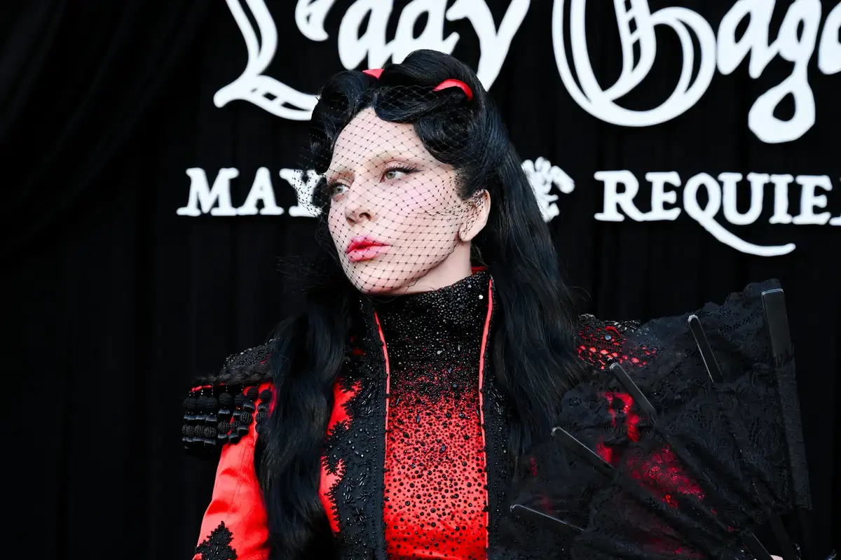 Lady Gaga Stuns in Vintage McQueen at Mayhem Requiem Premiere