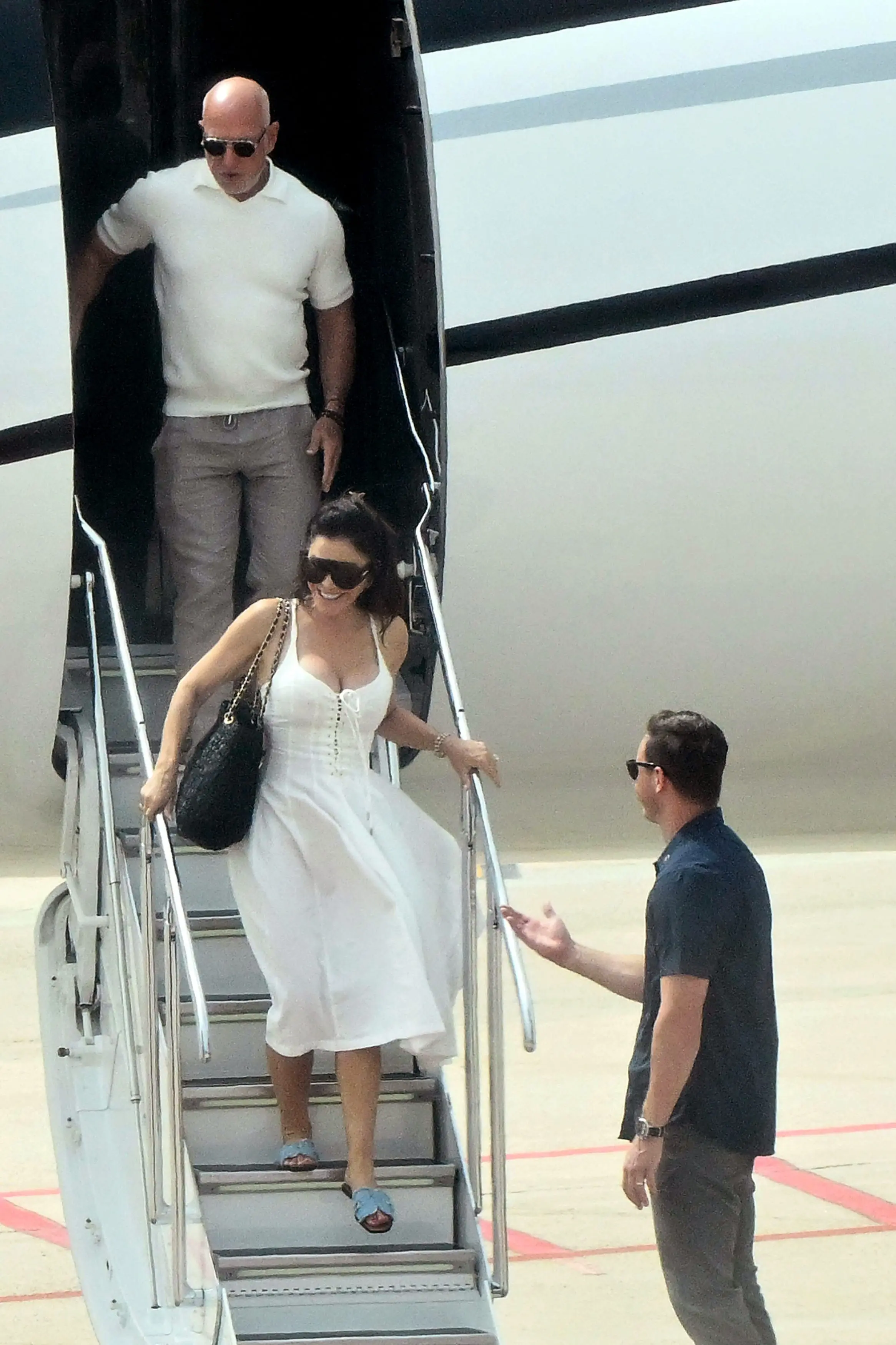 Lauren Sánchez Bezos Spotted in Custom Sundress Upon Landing in Sardinia