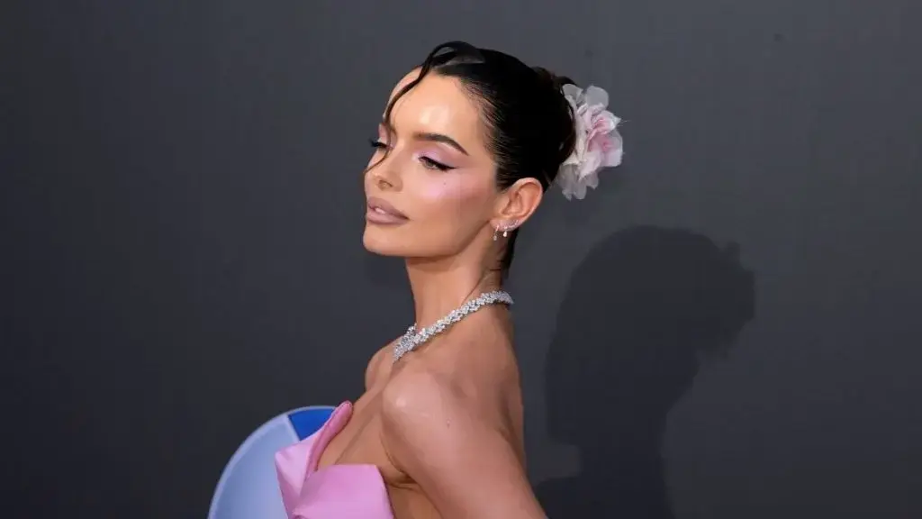 Maura Higgins Stuns in Plunging Gown at Cannes