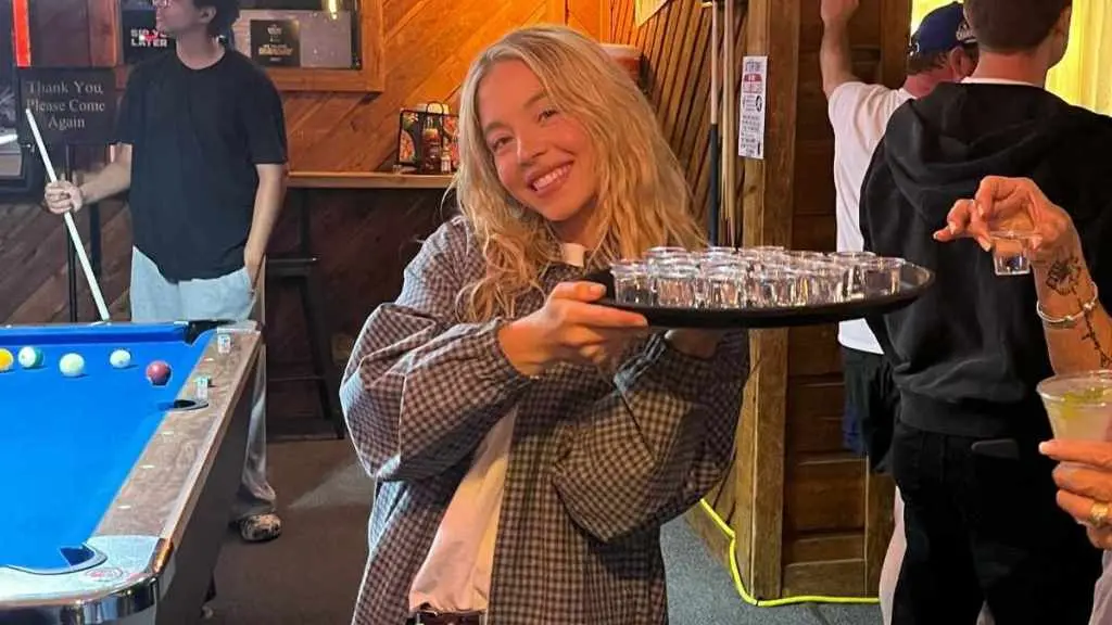 Sydney Sweeney Celebrates Birthday in Bold SYRN Lingerie Ensemble
