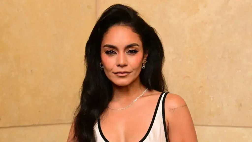 Vanessa Hudgens Embraces Minimalist Elegance in Plunging L’AGENCE Gown