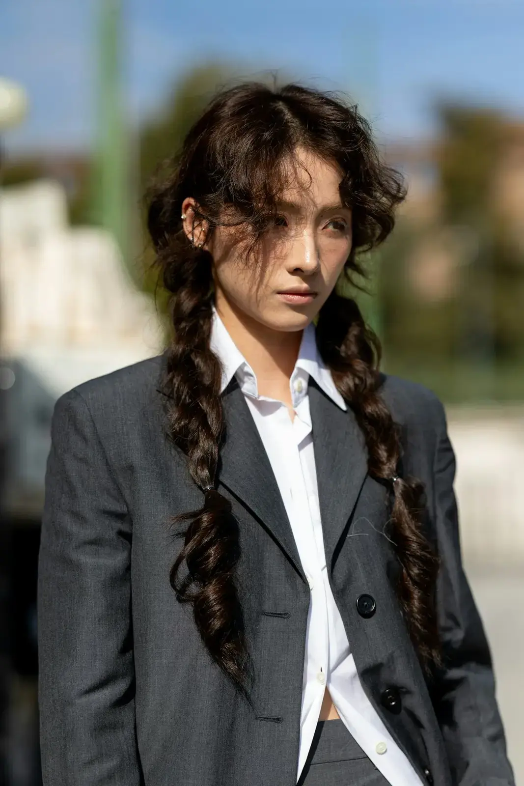 Braids Take Center Stage at Milan Fashion Week Spring/Summer 2027 Street Style