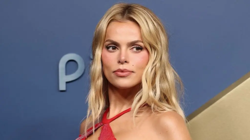 Brooks Nader Stuns in Red Rodarte Gown at First Emmy Awards Appearance