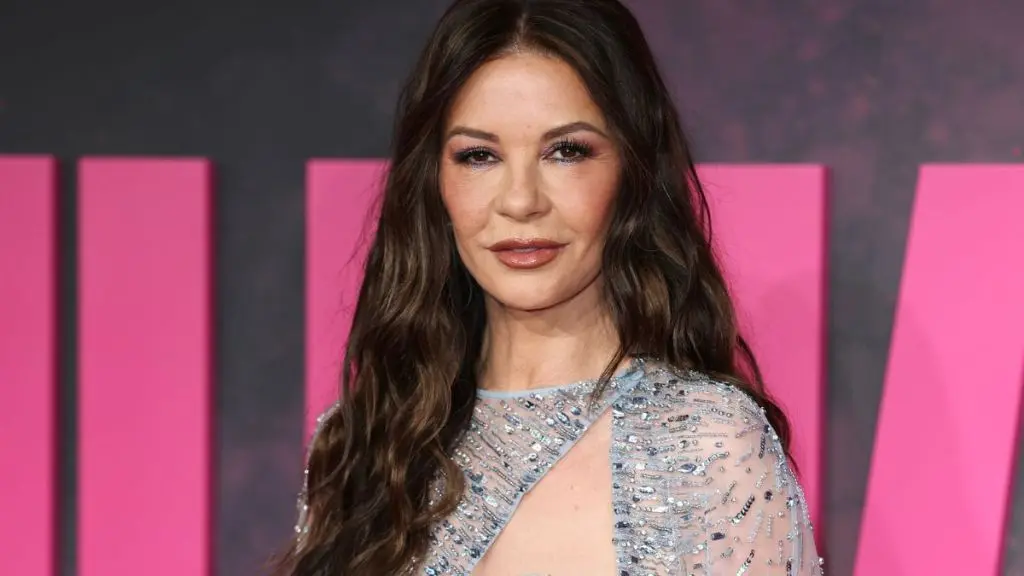 Catherine Zeta-Jones Stuns in Sheer Gown at London Film Premiere