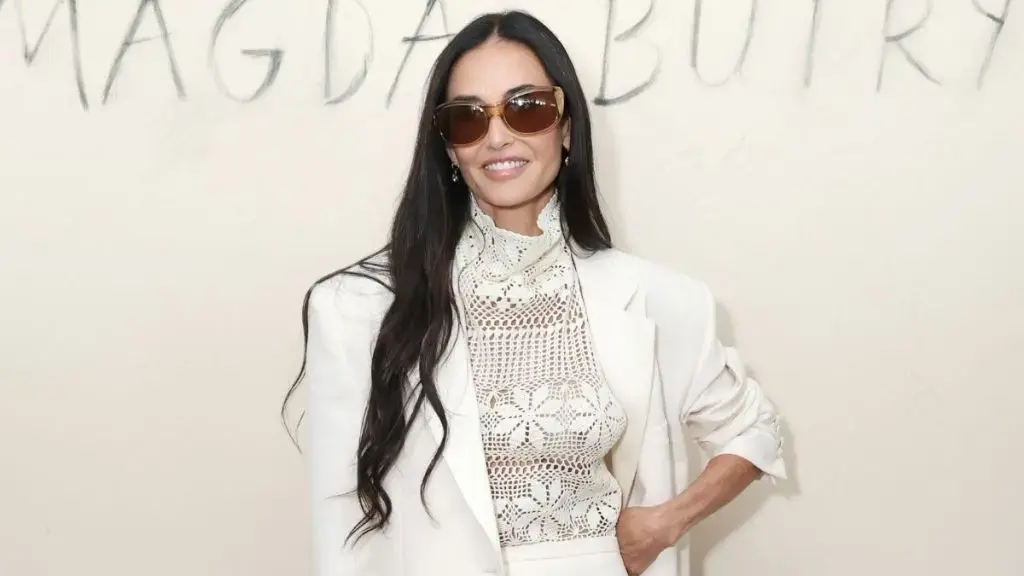 Demi Moore Stuns in Sheer Ensemble at New York Fashion Week