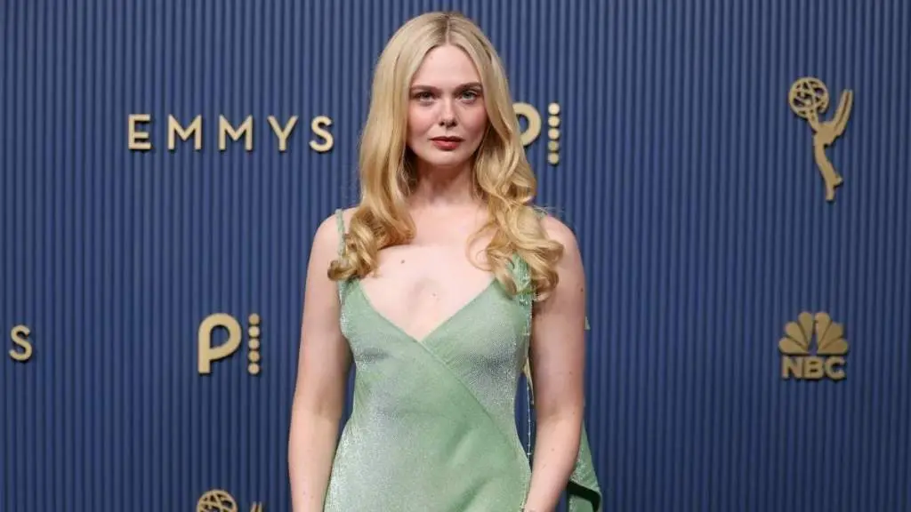 Elle Fanning Stuns in Mint Green Backless Slip at 2026 Emmys