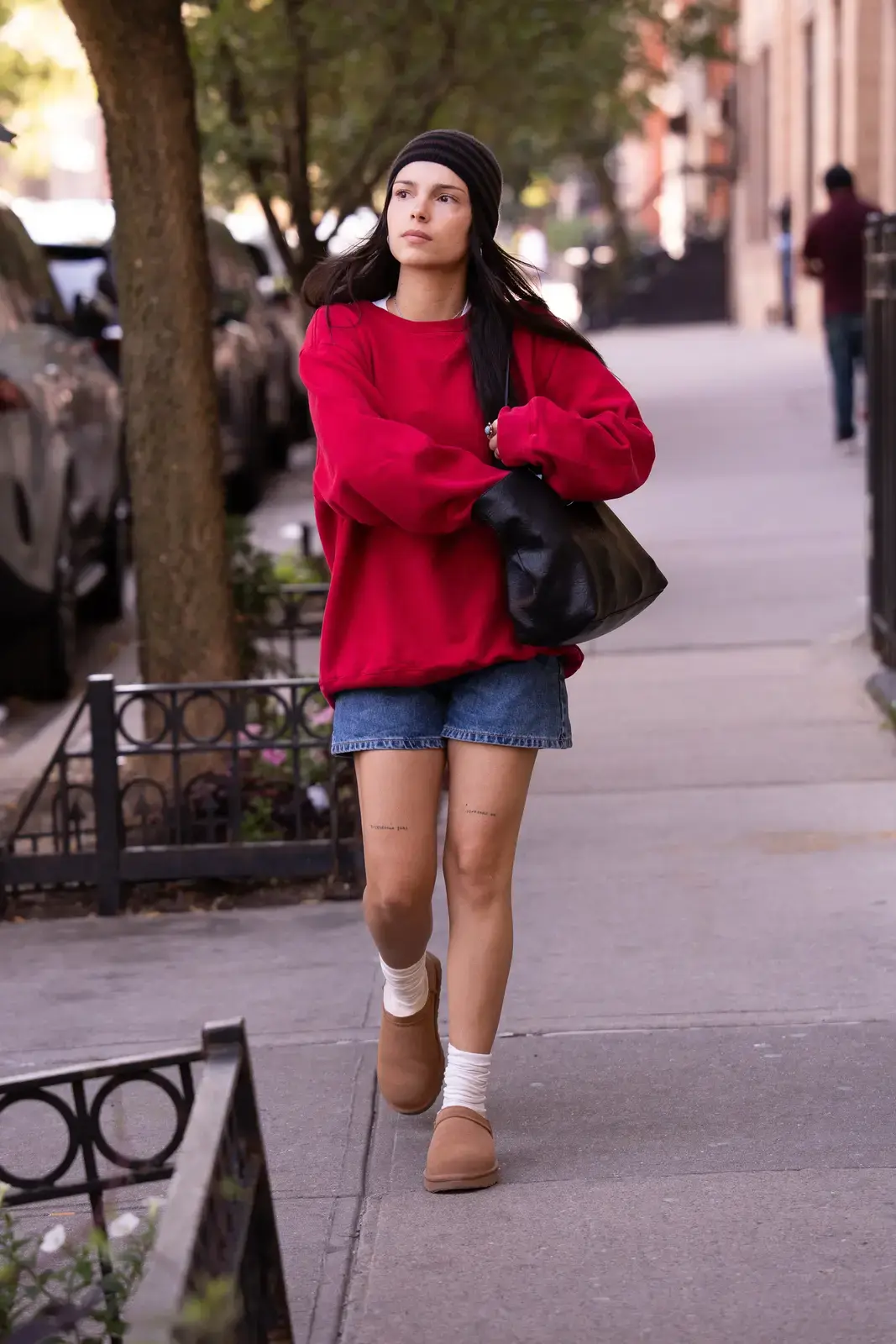 Inde Navarrette Proves Summer Footwear Works in Fall