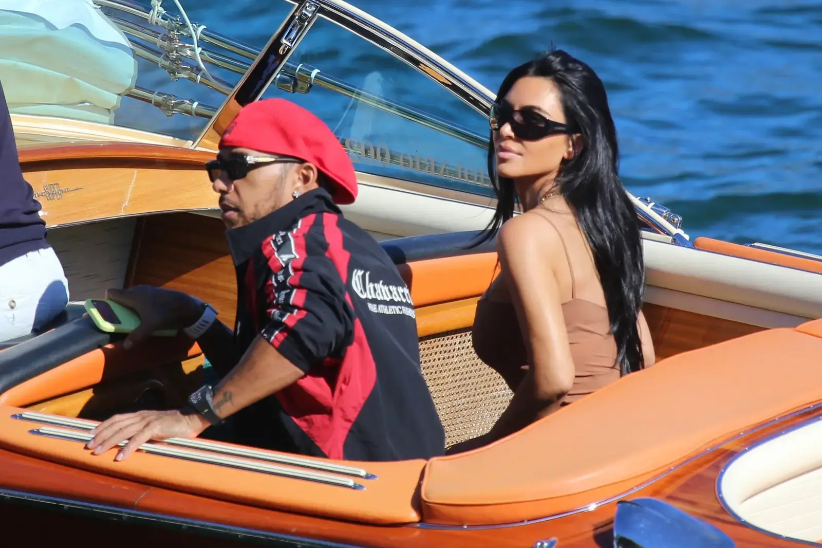 Kim Kardashian and Lewis Hamilton embrace casual luxury on Lake Como