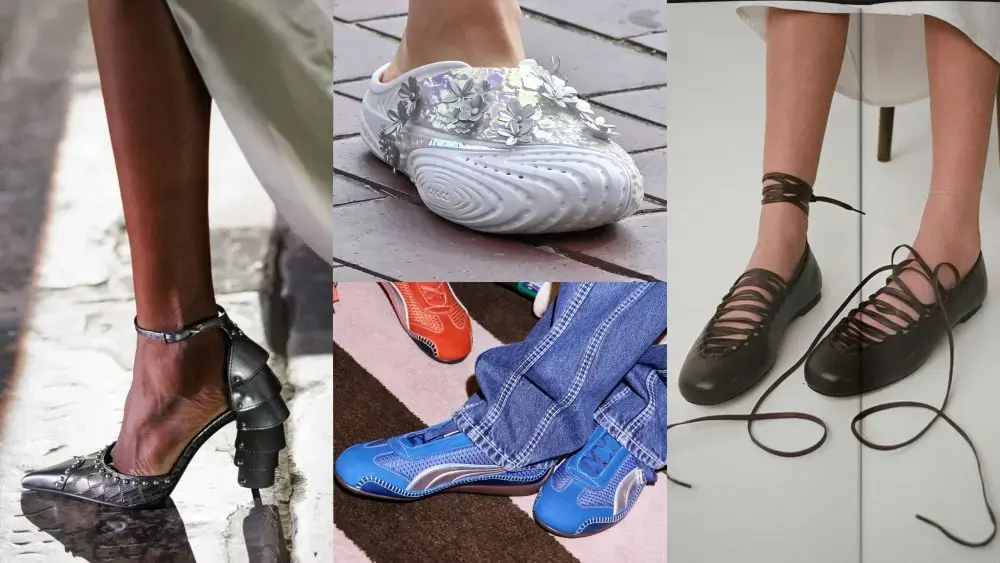 Shoe Highlights From London Fashion Week: Armadillo Heels, Iridescent Crocs and More