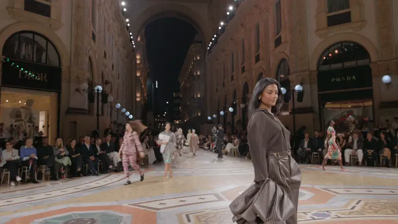 Simone Ashley Walks Vogue World Milan Runway in Office Siren Look