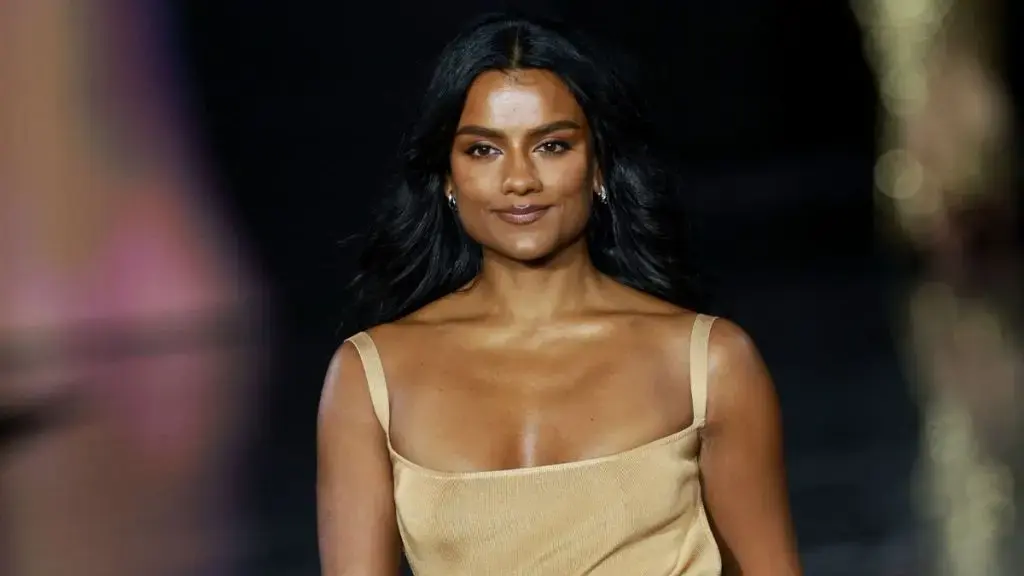 Simone Ashley Stuns Paris Fashion Week in Dramatic La Galpa Gown