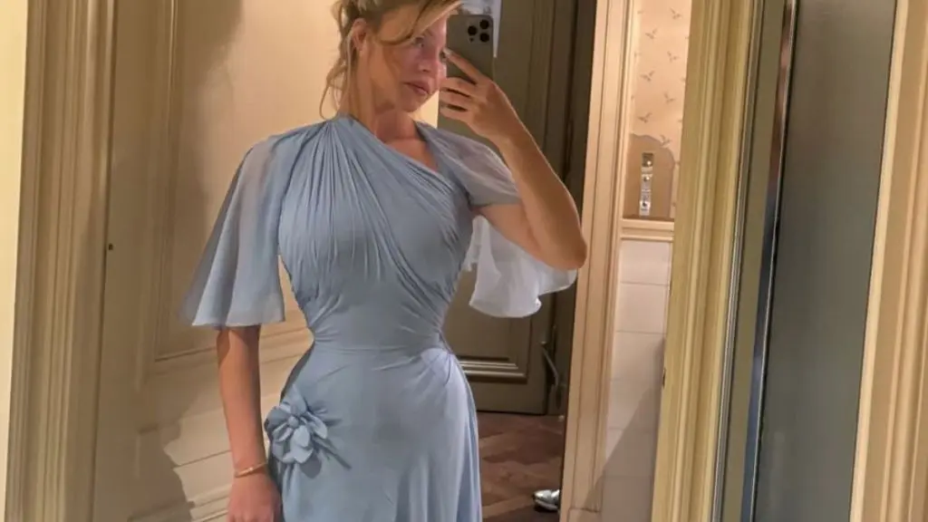 Sydney Sweeney Stuns Fans in Ethereal Powder-Blue Gown