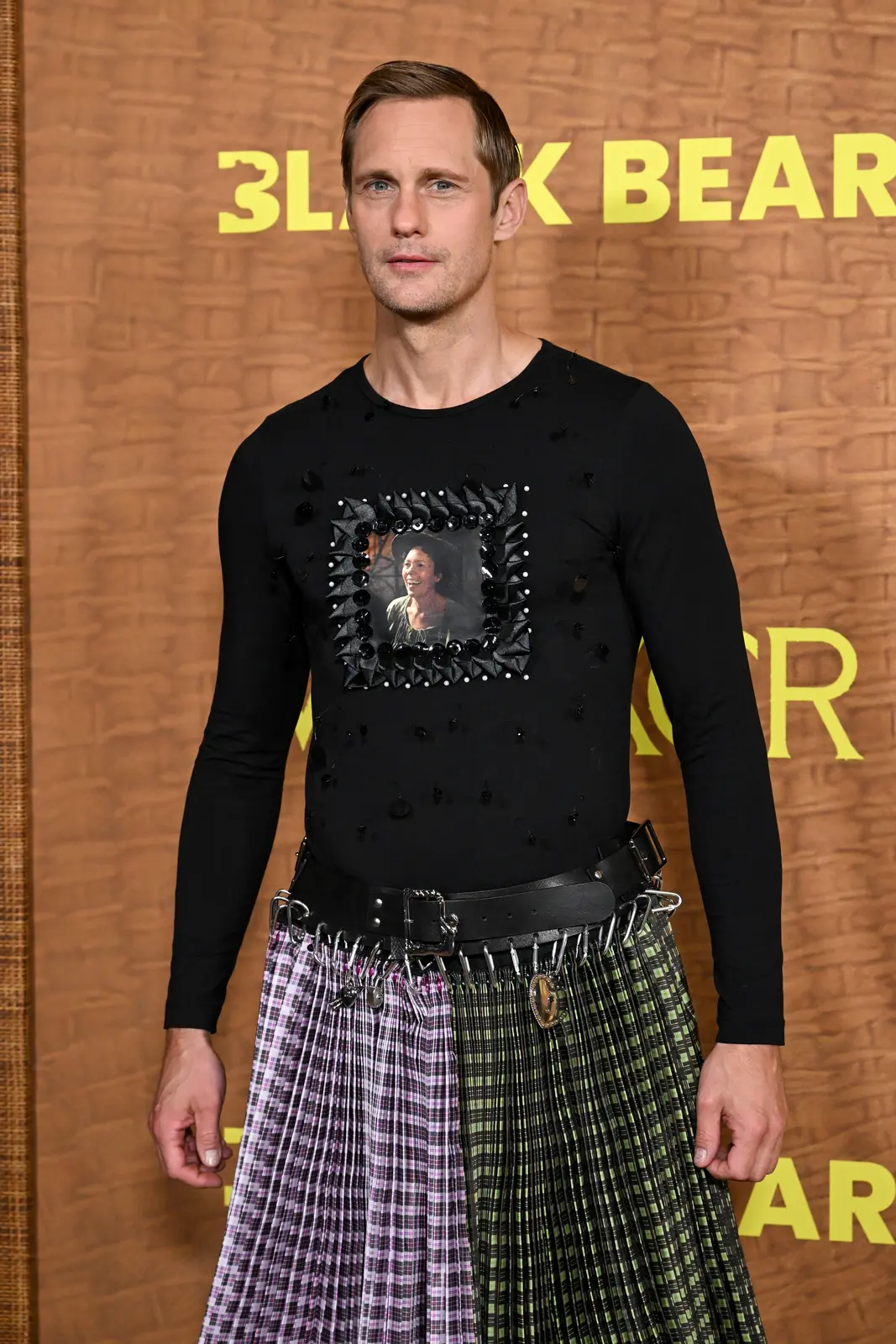 Alexander Skarsgård wows at LA premiere in kilt and framed photo