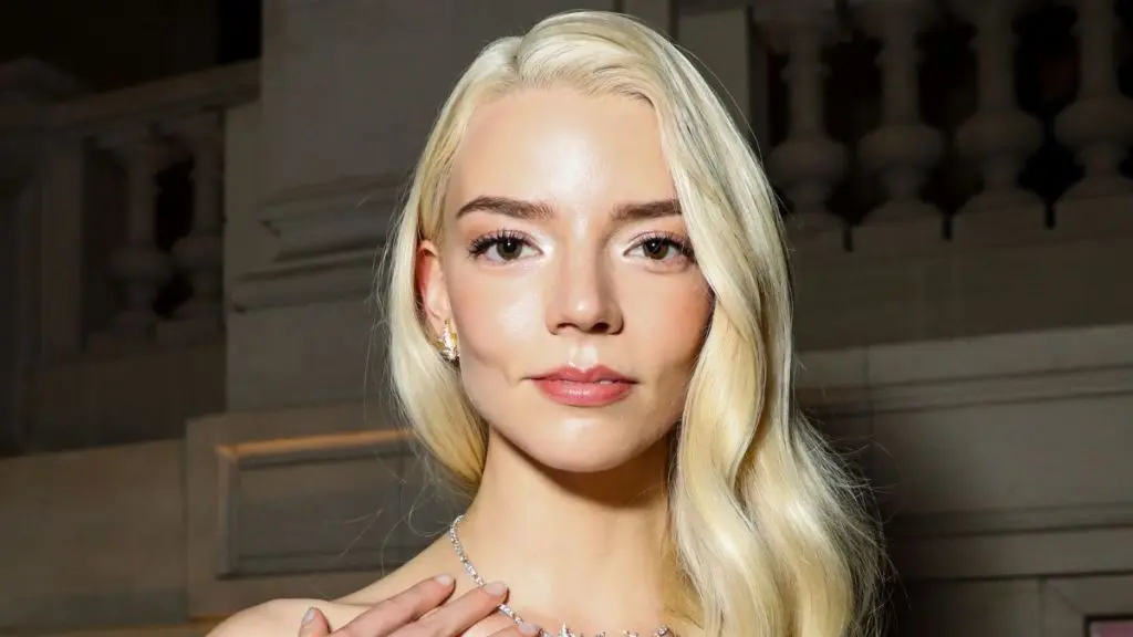 Anya Taylor-Joy Wears Sheer Gray Dress and Tiffany Jewelry in Paris