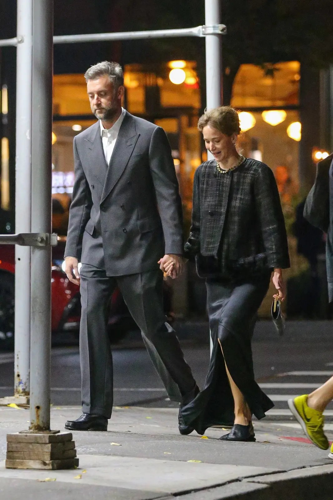 Jennifer Lawrence Reimagines the Skirt Suit for a Chic Evening Out