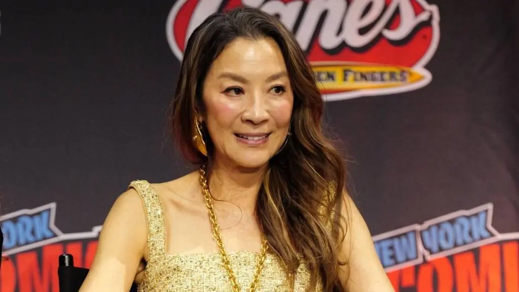Michelle Yeoh Shines in Gold Micro Minidress at NYCC 2026