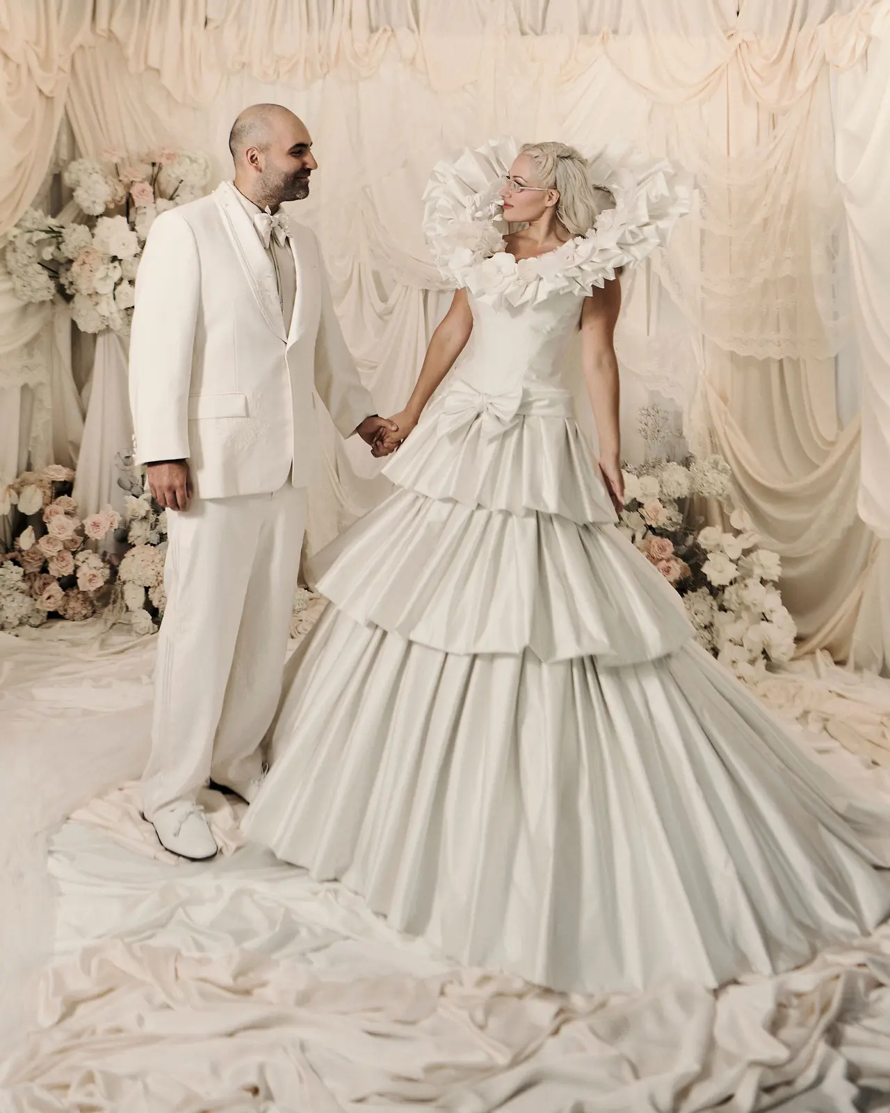 Stylist Bride Rocks Six Avant-Garde Outfits at Her Own Wedding