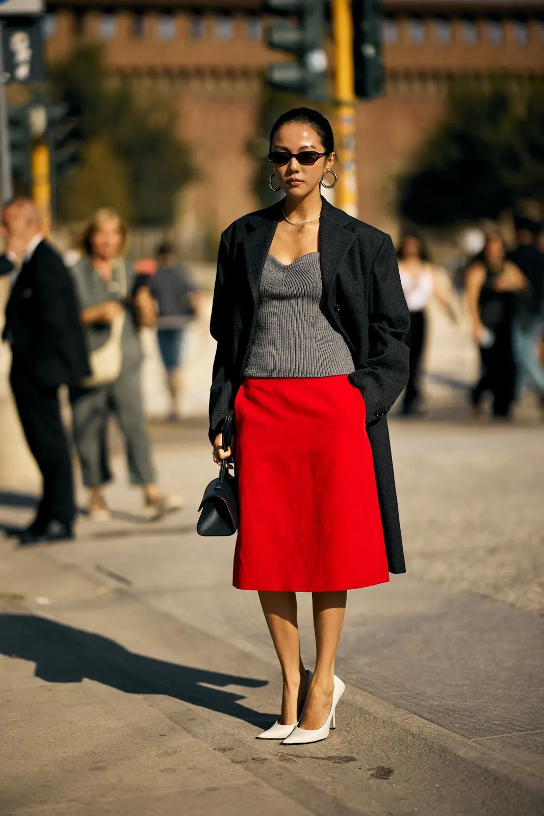 The Shoe And Skirt Combination Sweeping The Street-Style Scene This Month