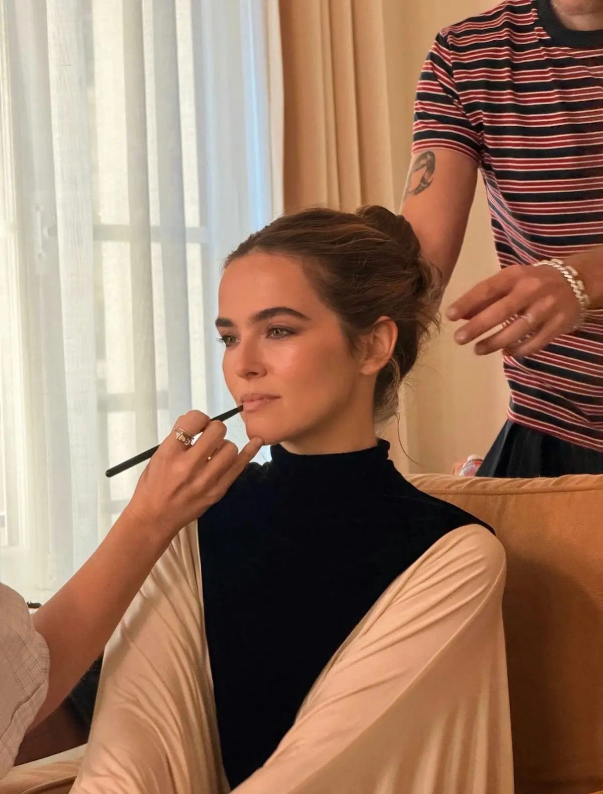Zoey Deutch Attends Zimmermann Runway During Paris Fashion Week